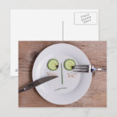 Carte Postale Visage végétal (Devant / Derrière)