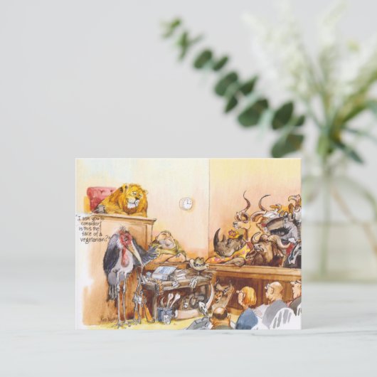 Carte Postale Visage végétarien (Debout devant)