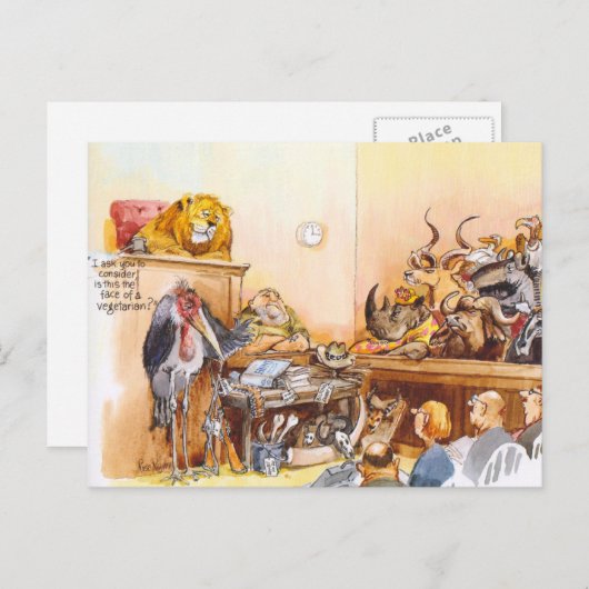 Carte Postale Visage végétarien (Devant / Derrière)