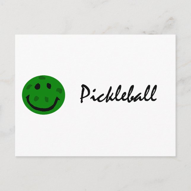 Carte Postale Visage vert drôle de Pickleball (Devant)