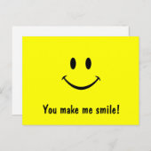 Carte postale Visage Vous me faites sourire ! (Devant / Derrière)