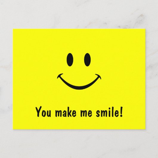 Carte postale Visage Vous me faites sourire ! (Devant)