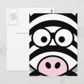 Carte Postale Visage Zebra (Devant / Derrière)