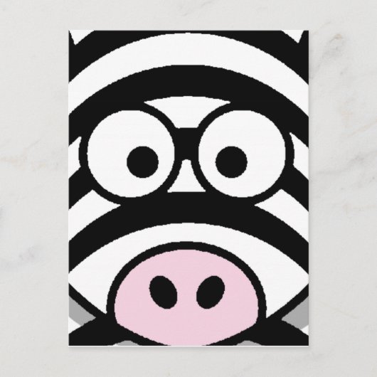 Carte Postale Visage Zebra (Devant)