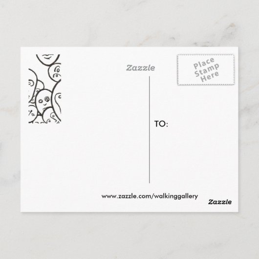 Carte Postale Visages (Dos)