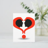 Carte Postale Visages avec des points d'interrogation en forme d (Debout devant)