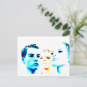 Carte Postale Visages cool (trois amis), design minimaliste (Debout devant)