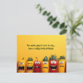 Carte Postale Visages de fruits drôles Anniversaire (Debout devant)