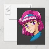 Carte Postale Visages de l'Anime et de la Manga (Devant / Derrière)