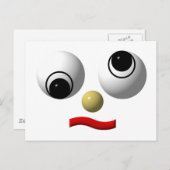 Carte Postale Visages Googly (Devant / Derrière)