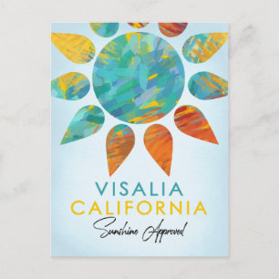 Carte Postale Visalia California Sunshine Travel