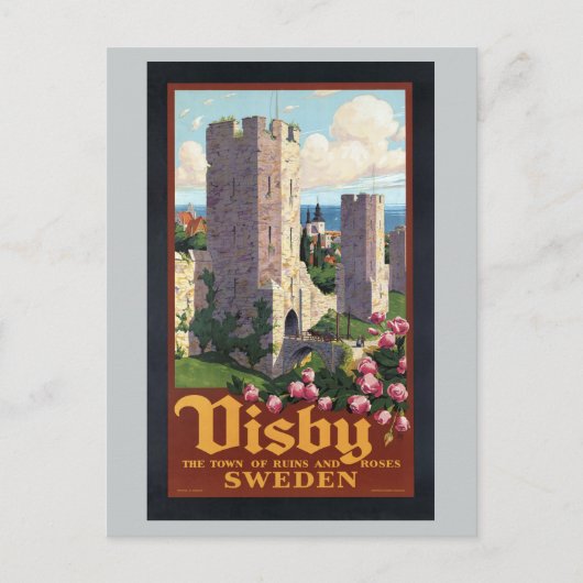 Carte Postale Visby Suède - Vintage voyage (Devant)