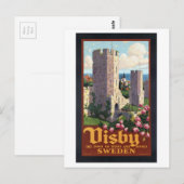 Carte Postale Visby Suède - Vintage voyage (Devant / Derrière)