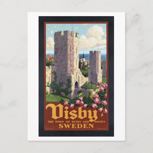 Carte Postale Visby Suède - Vintage voyage (Devant)