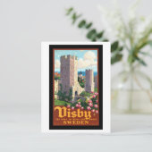 Carte Postale Visby vintage Suède Travel (Debout devant)