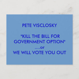 CARTE POSTALE VISCLOSKY TUE LE PROJET DE LOI