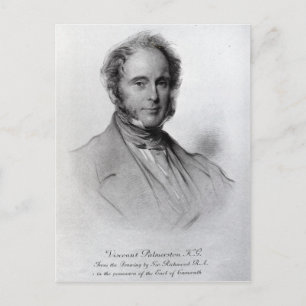 Carte Postale Viscount Palmerston, gravé par Emery Walker