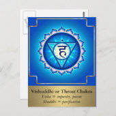 Carte postale Vishuddhi ou Throat Chakra (Devant / Derrière)