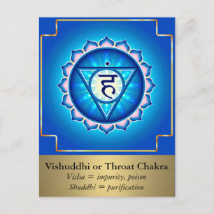 Carte postale Vishuddhi ou Throat Chakra