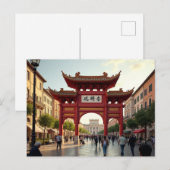 Carte Postale Vision artistique de Piazza Vittorio (Devant / Derrière)