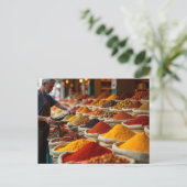 Carte Postale Vision artistique du marché des épices de Rome (Debout devant)