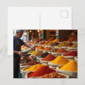 Carte Postale Vision artistique du marché des épices de Rome (Devant / Derrière)