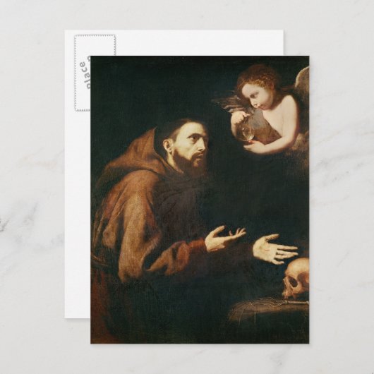 Carte Postale Vision de Saint François d'Assise (Devant / Derrière)