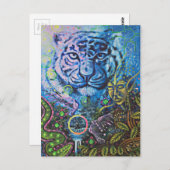 Carte Postale Vision du tigre (Devant / Derrière)