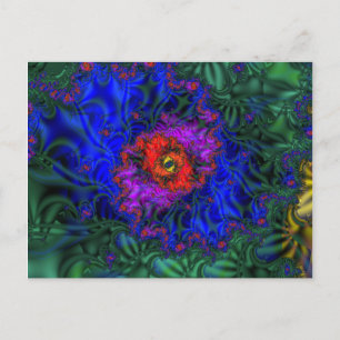 Carte Postale Vision du tunnel Arc-en-ciel Fractal Art