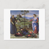 Carte Postale Vision d'un chevalier, Raphael (Devant)