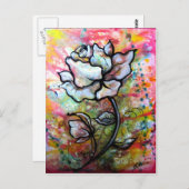 Carte Postale Vision, noir et blanc Dessin de Shadia Zayed (Devant / Derrière)