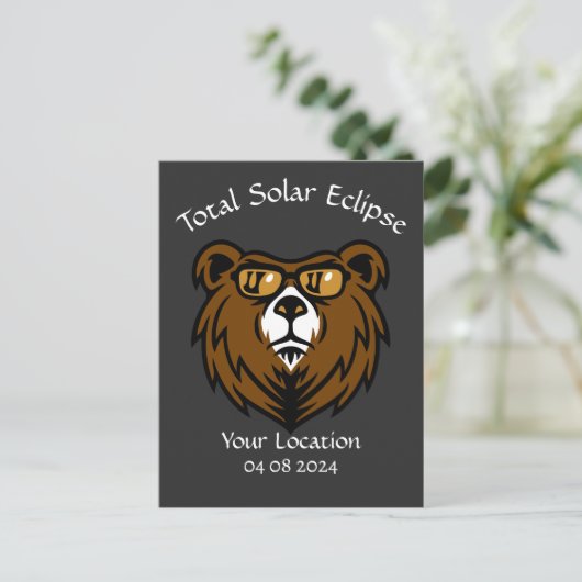 Carte Postale Visionneuse Eclipse Ours Solaire Total (Debout devant)