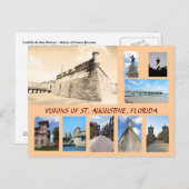 Carte Postale Visions de la ville historique St Augustine, Flori (Devant / Derrière)