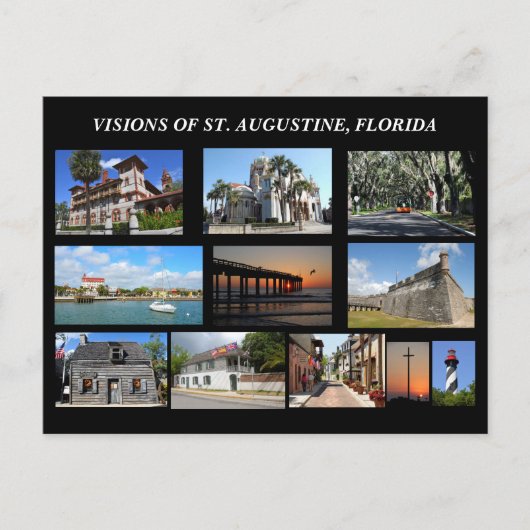 Carte Postale Visions de St Augustine, Floride (Devant)