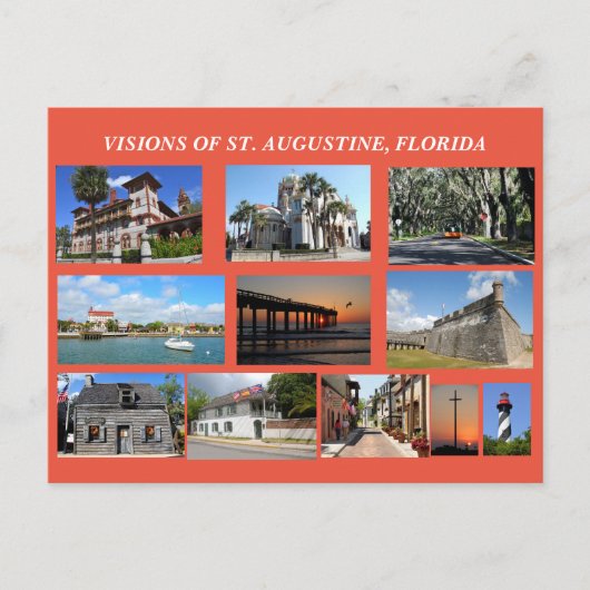 Carte Postale Visions de St Augustine, Floride (Devant)