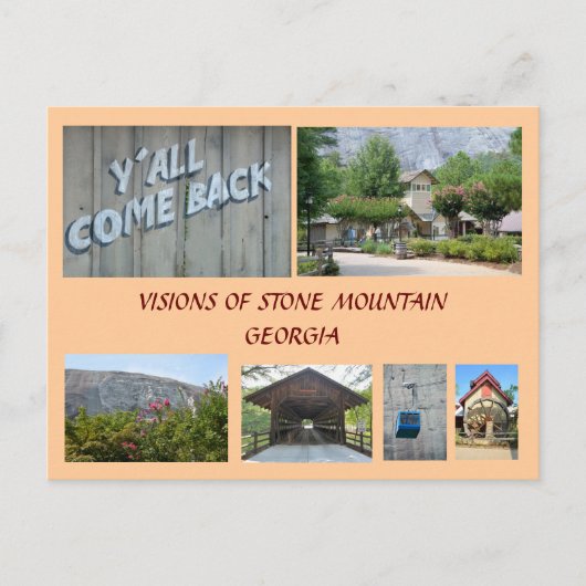 Carte Postale Visions de Stone Mountain, Géorgie (Devant)
