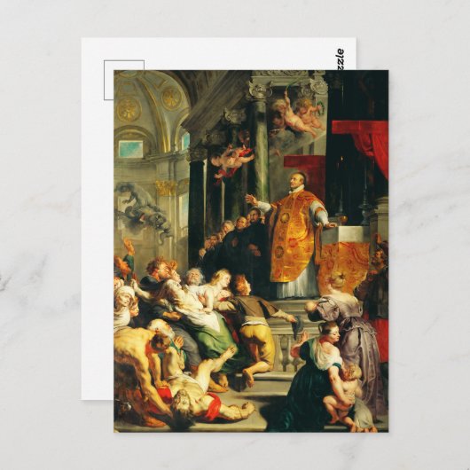Carte Postale Visions d'Ignace par Peter Paul Rubens (Devant / Derrière)