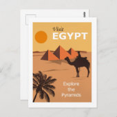 Carte Postale Visit Egypt travel poster (Devant / Derrière)