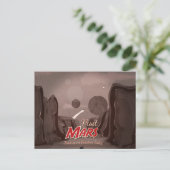 Carte Postale Visite Affiche Mars Vintage (Debout devant)