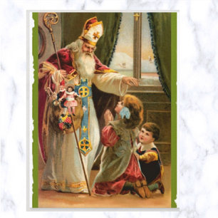Carte Postale Visite Antique de St Nick