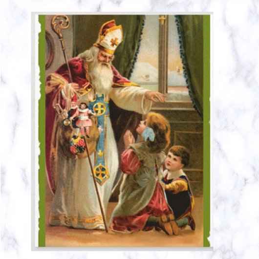 Carte Postale Visite Antique de St Nick