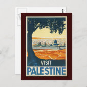 Carte Postale Visite de la Palestine (Devant / Derrière)