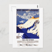 Carte Postale Visite de la Tchécoslovaquie (Devant / Derrière)
