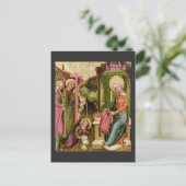 Carte Postale Visite de l'Ange, c. 1400-10 par Maître Bertram (Debout devant)