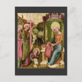 Carte Postale Visite de l'Ange, c. 1400-10 par Maître Bertram (Devant)