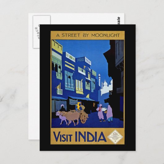 Carte Postale Visite de l'Inde (Devant / Derrière)