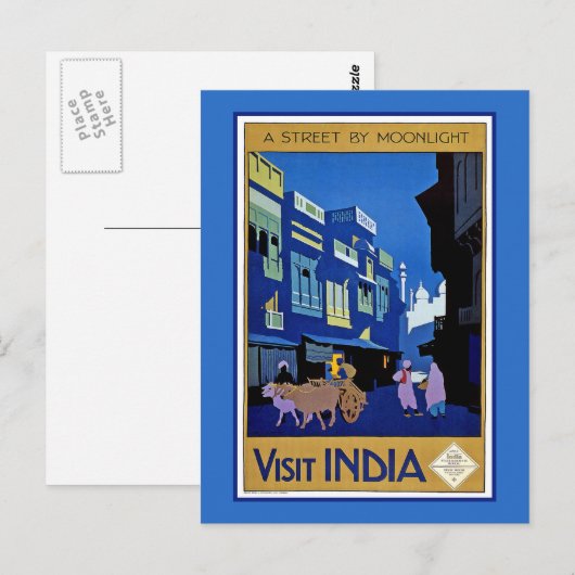 Carte Postale Visite de l'Inde (Devant / Derrière)