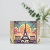 Carte Postale Visite de Paris (Debout devant)