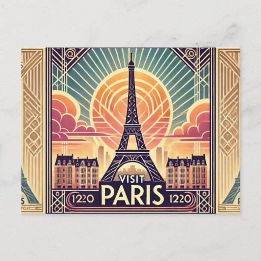 Carte Postale Visite de Paris (Devant)