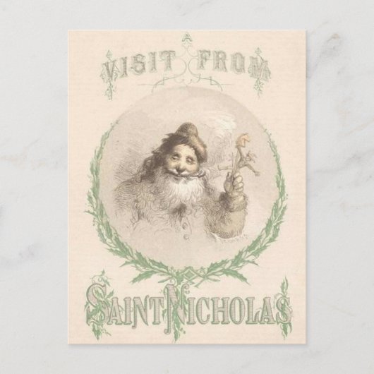 Carte Postale Visite de Saint Nicolas (Devant)